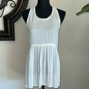 Staccato Women’s Sheer Polka Dot Sleeveless Tunic Dress Medium